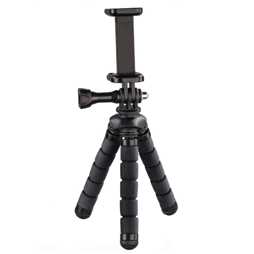 Mini Stativ Flex für Smartphone und GoPro, 14 cm, schwarz - Hama