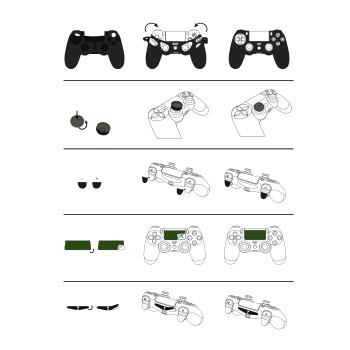 7in1 Zubehörset Undead für den Dualshock 4 Controller PS4/Slim/Pro - Hama