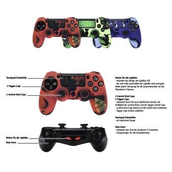 7in1 Zubehörset Undead für den Dualshock 4 Controller PS4/Slim/Pro - Hama