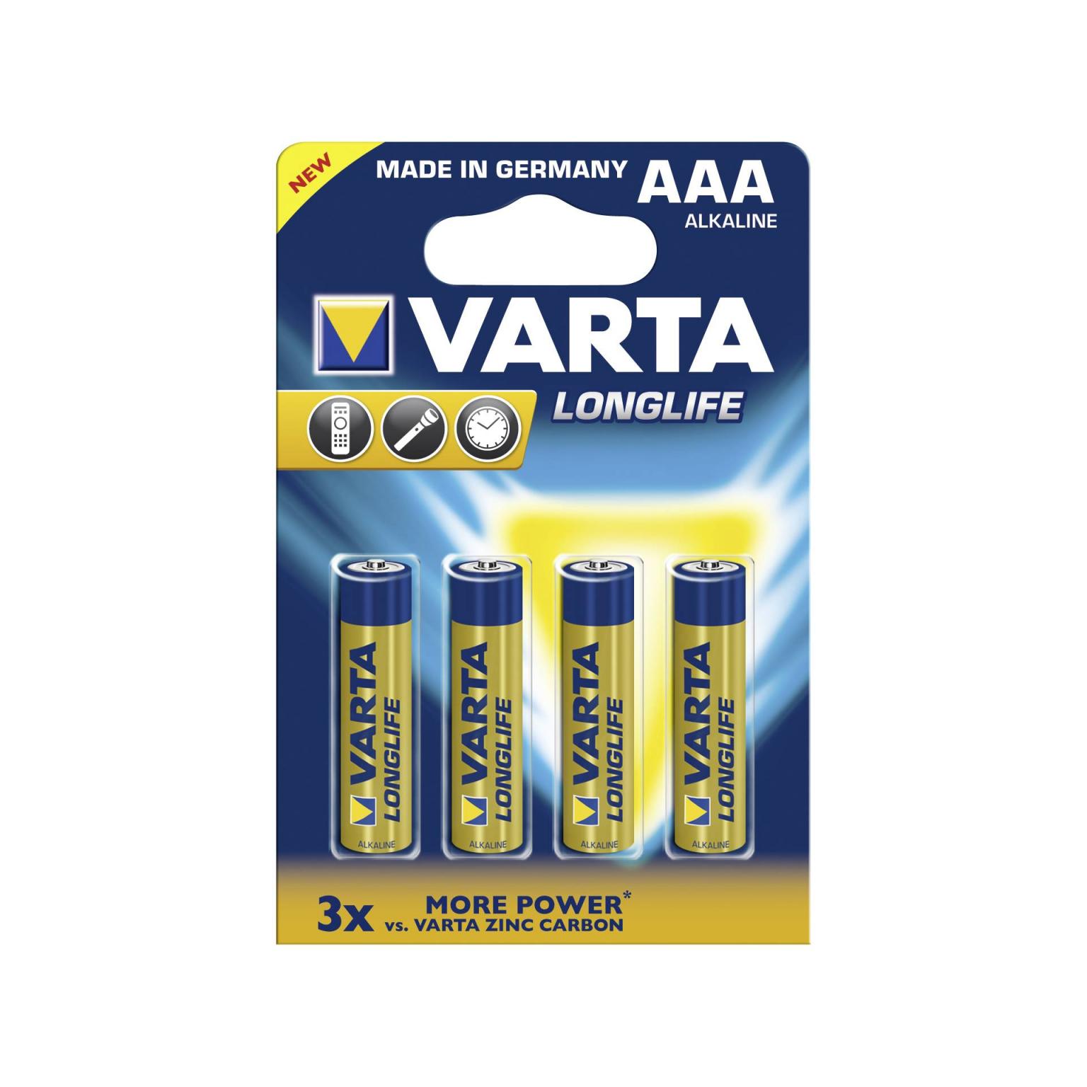 10x4 Varta Longlife Extra Micro AAA LR 03 VPE Innenverpackung - Varta
