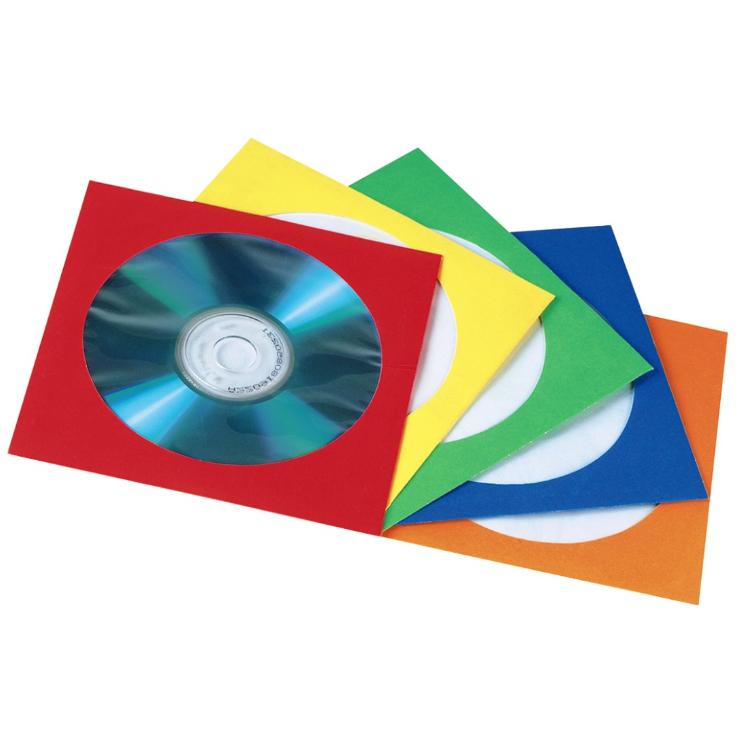1x100 Hama CD-Papierhüllen bunt sortiert 78369 - Hama