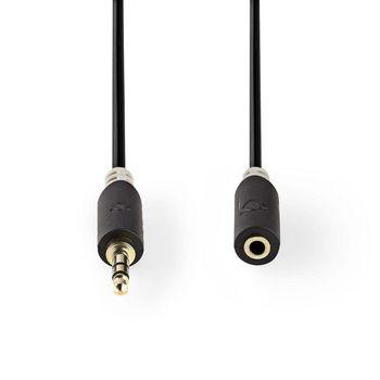 Stereo-Audiokabel 3,5 mm Stecker - 3,5 mm Buchse 3,0 m Anthrazit