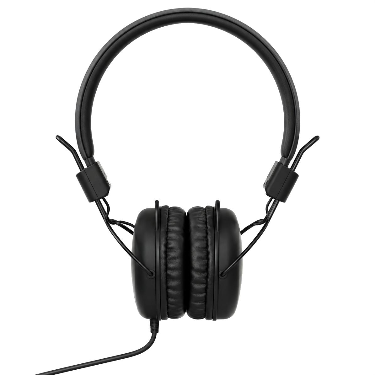 Kopfhörer kabelgebunden On Ear faltbar 1,2 m Rundkabel Schwarz