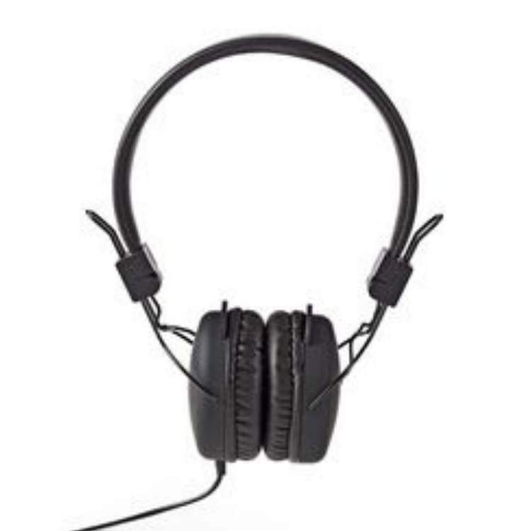 Kopfhörer kabelgebunden On Ear faltbar 1,2 m Rundkabel Schwarz