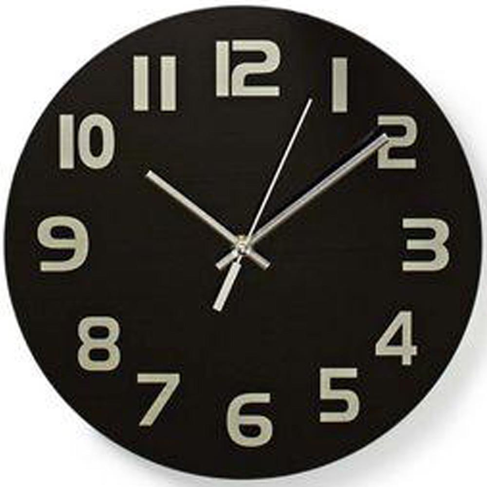 Runde Wanduhr Durchmesser 30 cm Gut ablesbare Zahlen Schwarz - Nedis