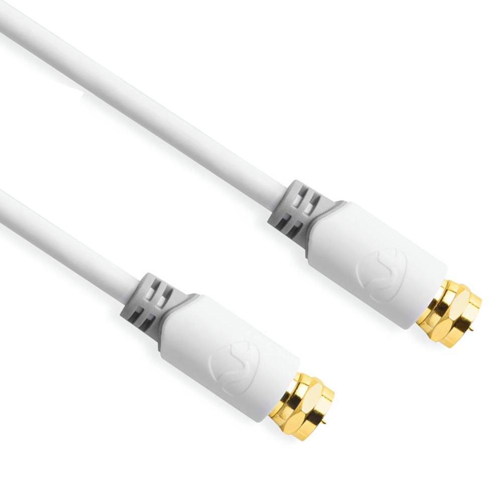 Satelliten & Antennenkabel F Stecker F Stecker 3,0 m Weiß - Nedis
