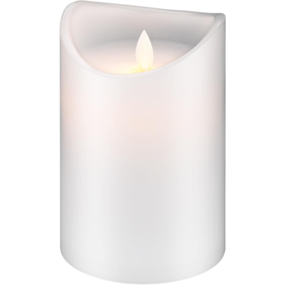 LED white real wax candle, 10 x 15 cm beautiful and safe lighting solu - Goobay