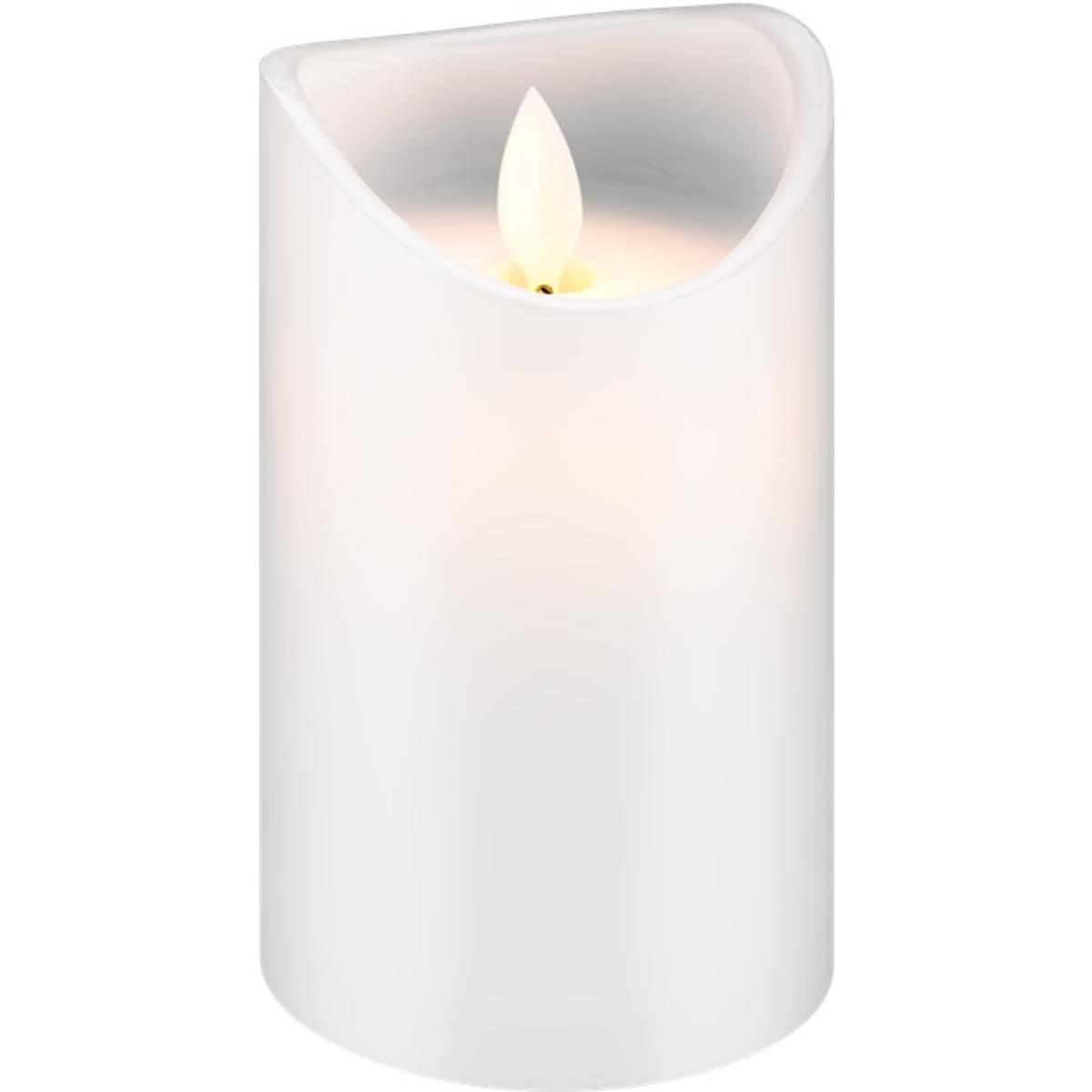 LED white real wax candle, 7.5 x 12.5 cm beautiful and safe lighting s - Goobay