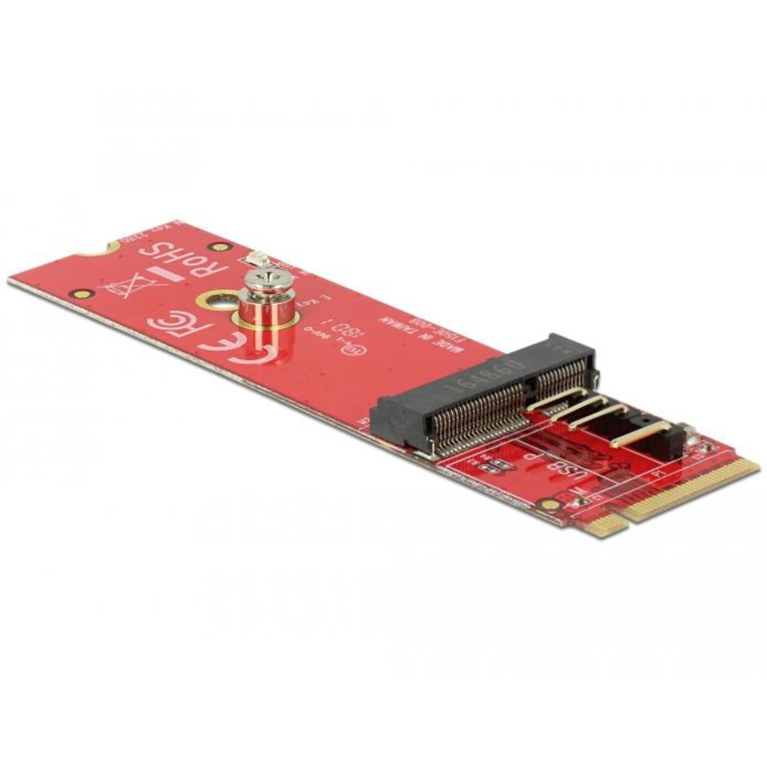 Delock Konverter M.2 Key M Stecker > M.2 Key E Steckplatz für USB und PCIe M - Delock