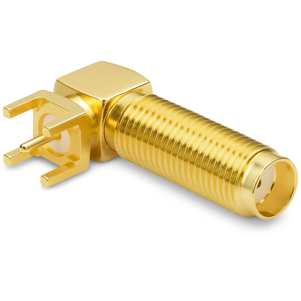 RF-Steckverbinder SMA female 90 – lötbar – 50 Ohm