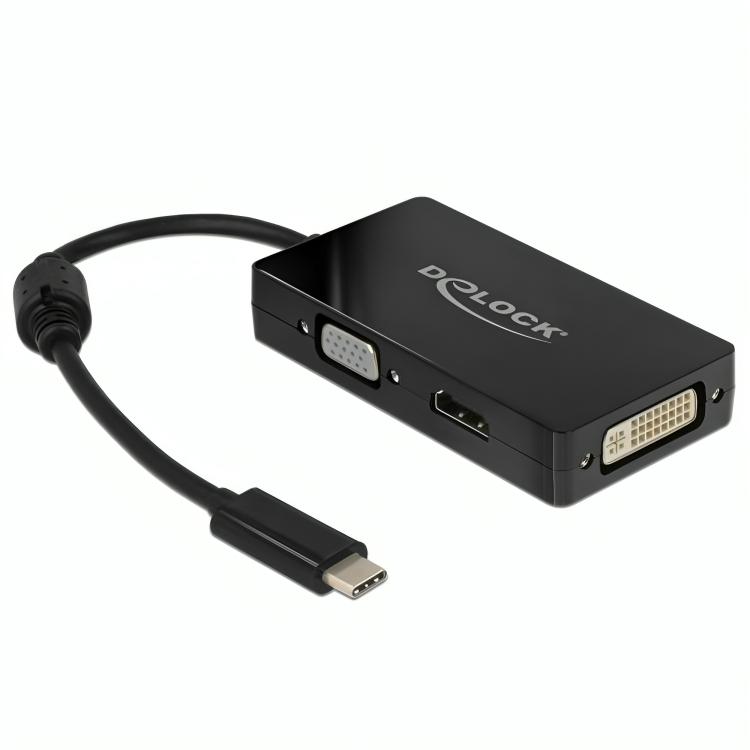 USB C Adapter mit VGA, HDMI und DVI Ausgang