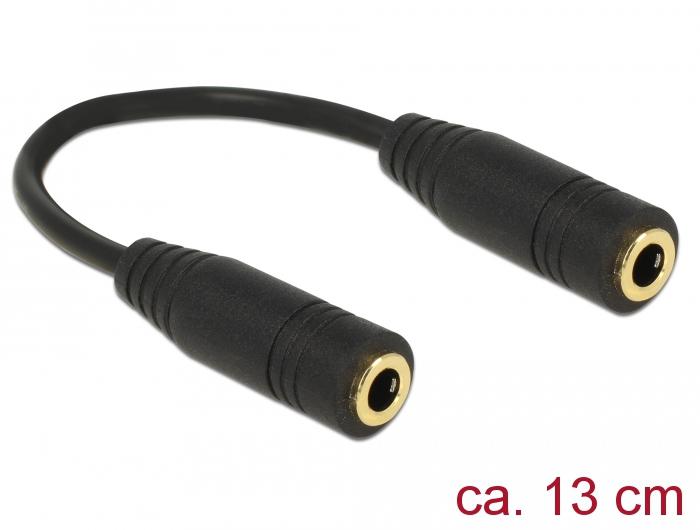 Audio-Klinkenadapter 3,5 mm 4-polig – Buchse F/F vergoldet 1:1 Audio