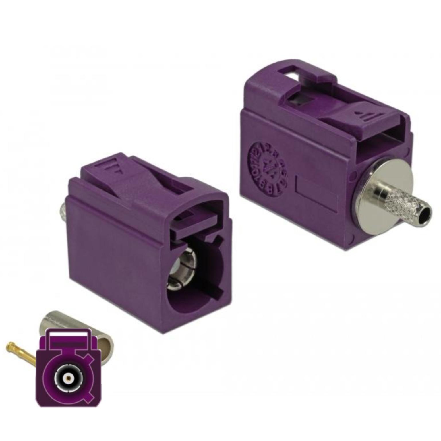 Fakra D-Stecker zum Crimpen - Delock