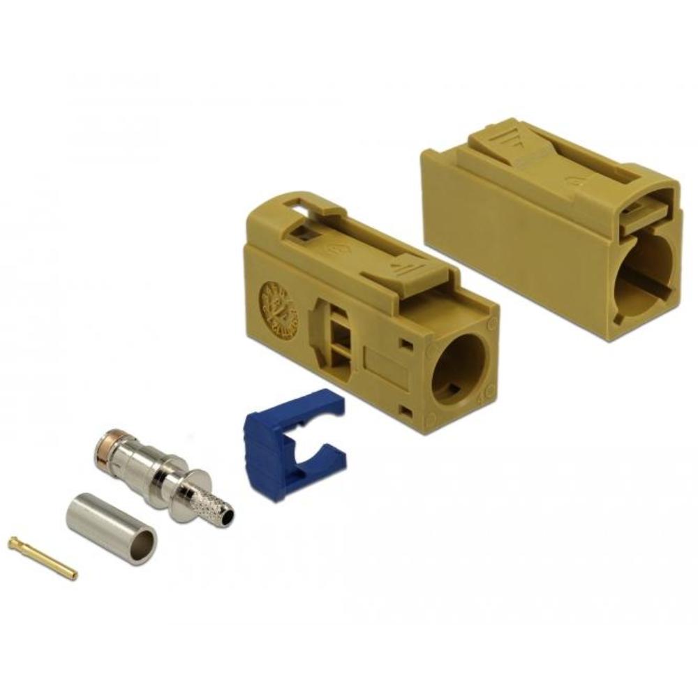 Fakra K-Stecker zum Crimpen - Delock