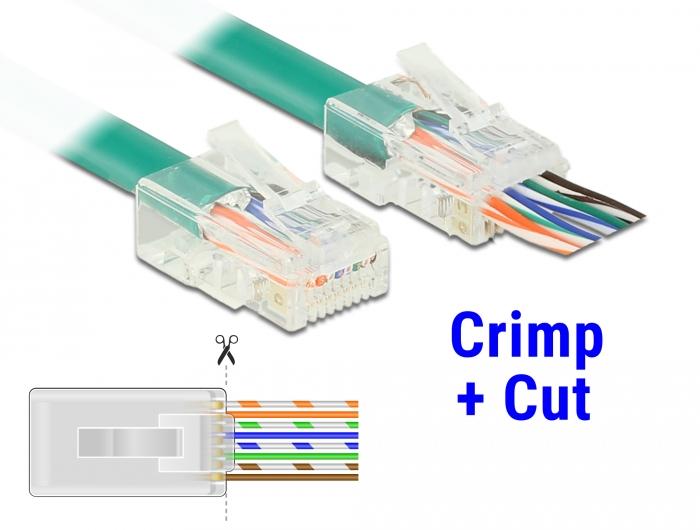 Delock RJ45 Crimp+Cut Stecker Kat.6 UTP 20 Stück - Delock