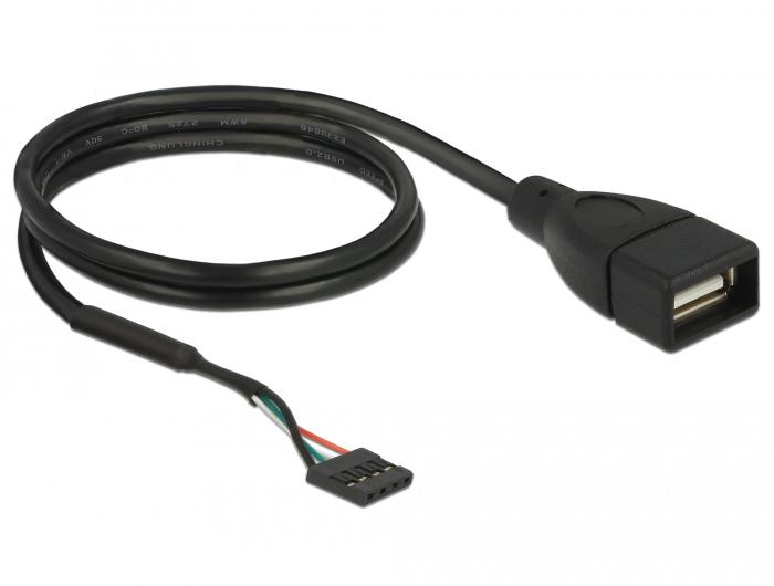 Delock Kabel USB 2.0 Post Buchse auf 1 x USB 2.0 Typ-A Buchse 60 cm - Delock