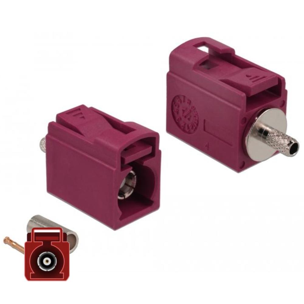 Fakra L-Stecker zum Crimpen - Delock