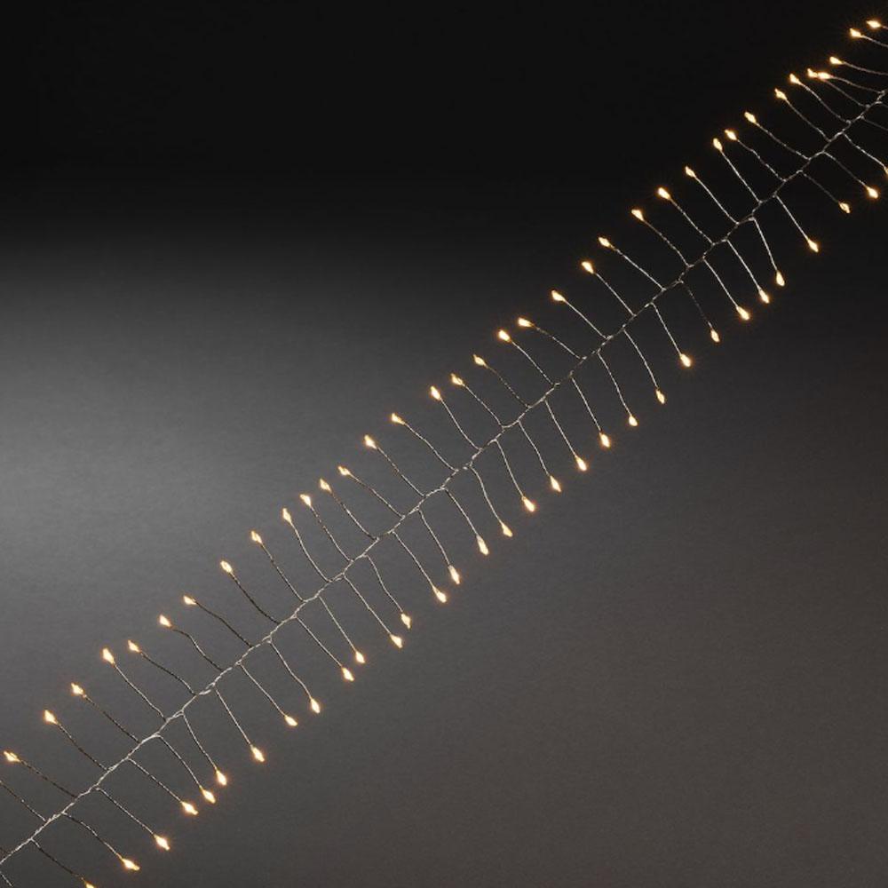 Cluster lighting - led weihnachtsbeleuchtung innen - 60 lichter - 1 meter - extra warm weiß - 3x AA