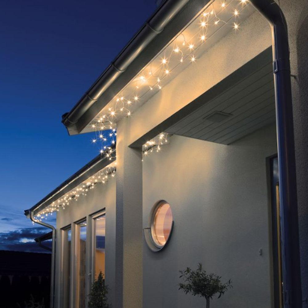 Lichtvorhang - LED-Weihnachtsbeleuchtung für innen und außen - 96 Lichter - 5,4 Meter - extra warmweiß