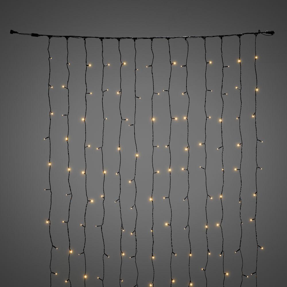 Lichtvorhang - LED-Weihnachtsbeleuchtung für innen und außen - 208 Lichter - 1 Meter - extra warmweiß