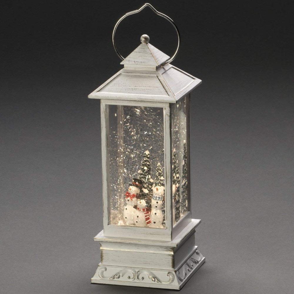 Weihnachtslaterne - LED-Weihnachtsbeleuchtung innen - 1 Licht - 27,5 x 10,5 cm - warmweiß - 3x C