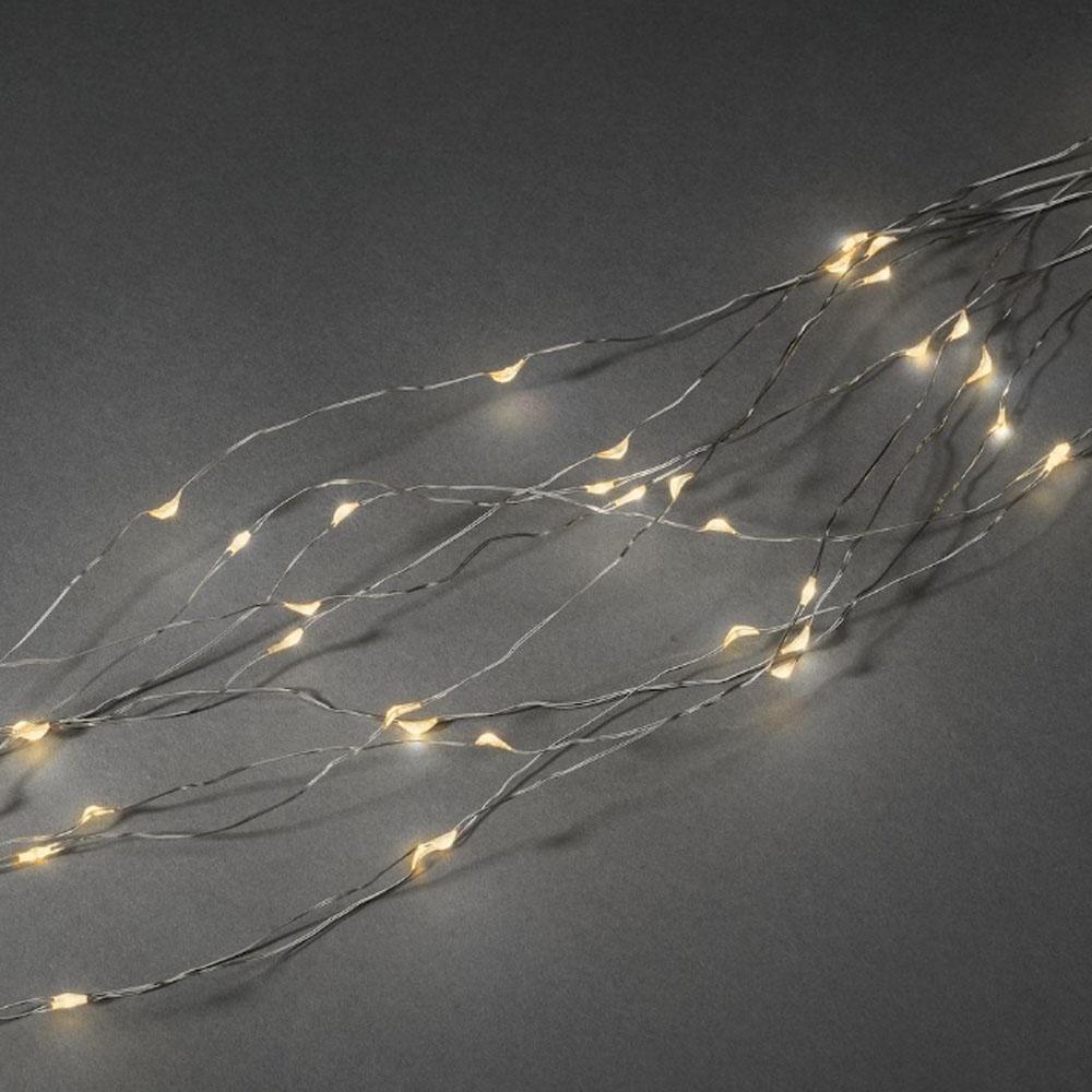 Drahtbeleuchtung - LED-Weihnachtsbeleuchtung innen - 90 Lichter - 0,9 Meter - warmweiß