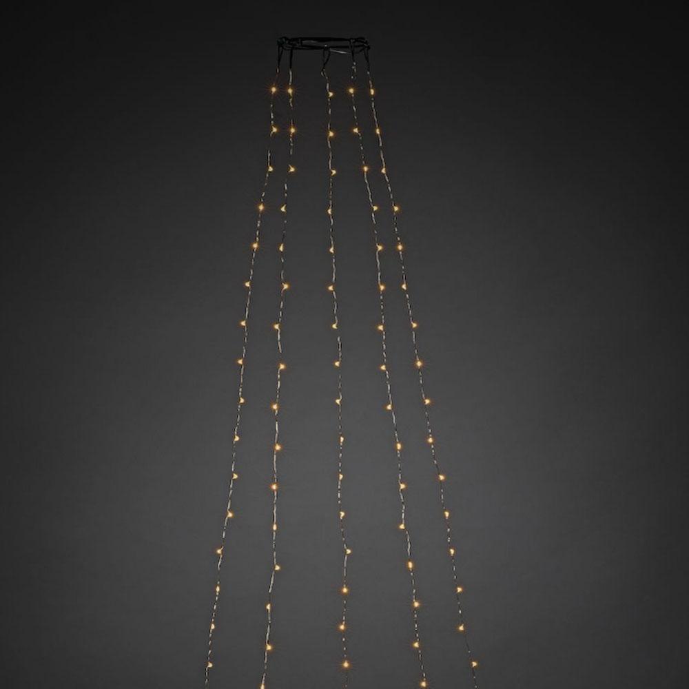 Lichtmantel - led weihnachtsbeleuchtung innen - 240 lichter - 2,4 meter - extra warmweiß