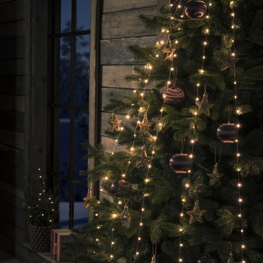 Lichtmantel - led weihnachtsbeleuchtung innen - 240 lichter - 2,4 meter - extra warmweiß