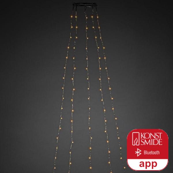 Lichtmantel - led weihnachtsbeleuchtung innen - 180 lichter - 1,8 meter - extra warmweiß