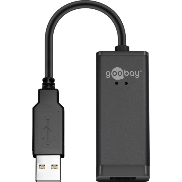USB 2.0 Fast Ethernet Netzwerkkonverter zum Anschluss eines PC/Mac mit US - Goobay