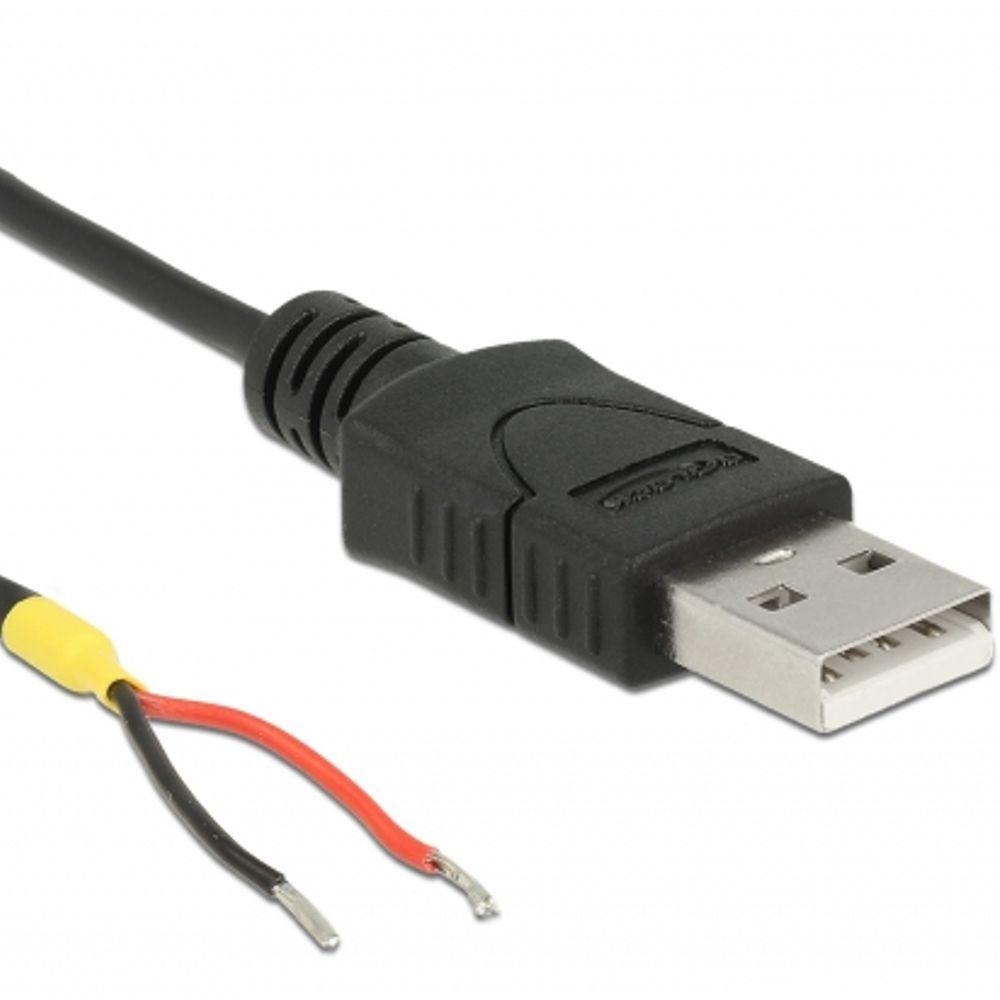 Delock Kabel USB 2.0 Typ-A Stecker > 2 x Offene Kabelenden Power 1.5 m Breed - Delock