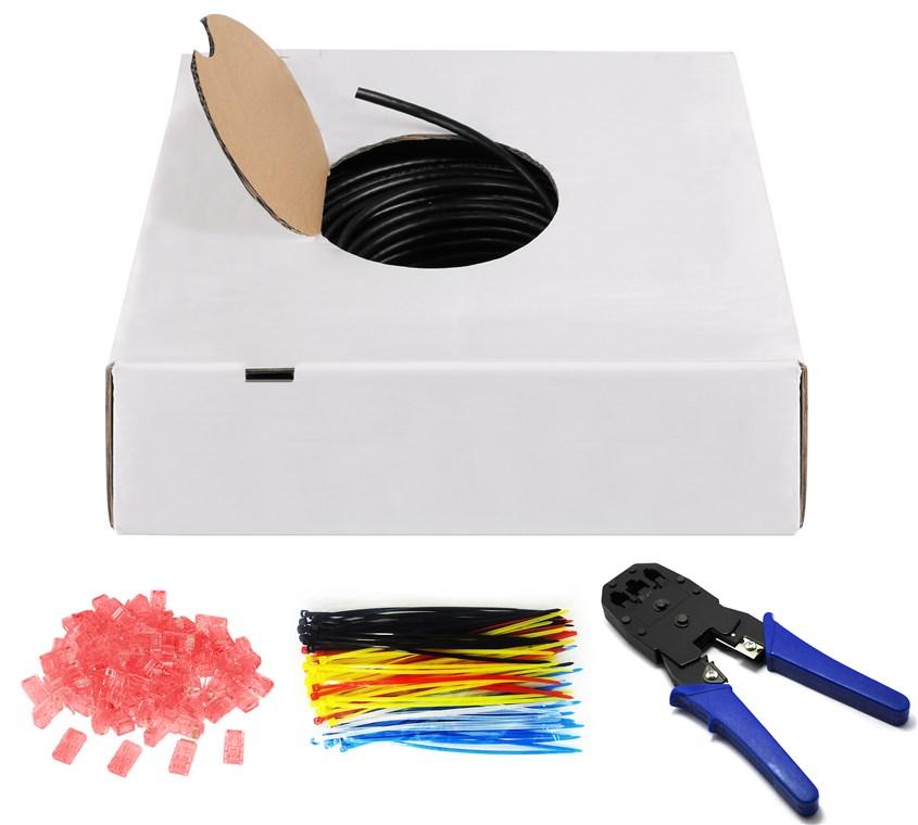 UTP Cat 6 Netzwerkkabel Set Außen & Innen