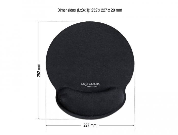 Delock Ergonomisches Mauspad mit Gel-Handauflage - Delock