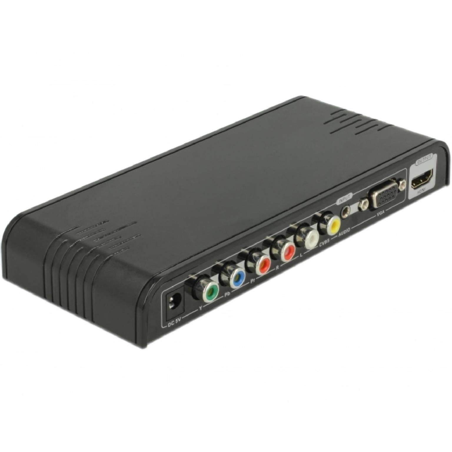 HDMI Konverter VGA / Composite / Tulip / Klinken auf HDMI - Delock