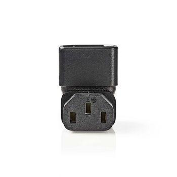 Verlängerungsstecker IEC-320-C13 IEC-320-C14 90 gewinkelt Vernickelt - Nedis