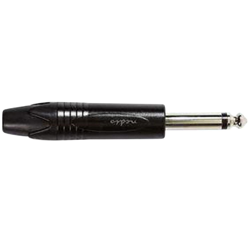 Audiostecker Mono 6,35 mm Stecker Zwart