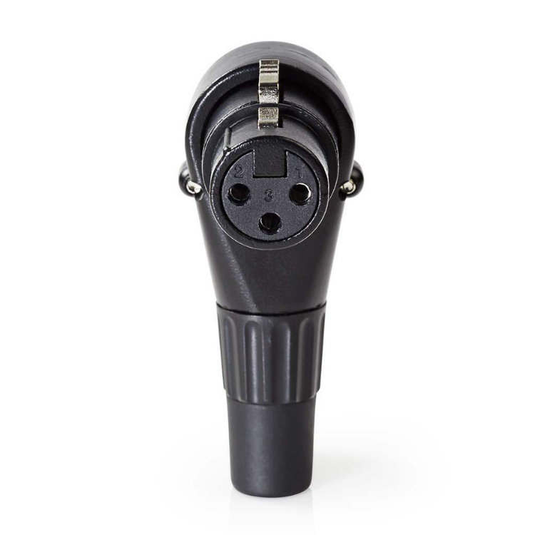 XLR Stecker XLR 3 polige Buchse gewinkelt Schwarz - Nedis