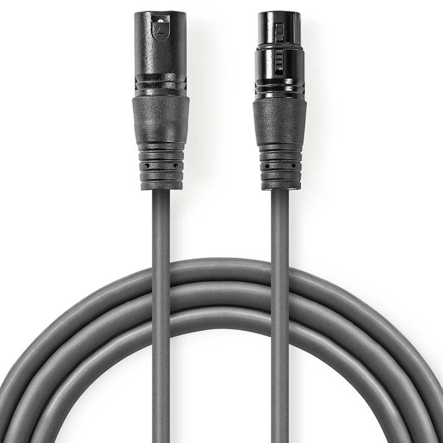 Symmetrisches XLR-Audiokabel XLR 3-poliger Stecker - XLR 3-polige Buchse 1,5 m - Nedis