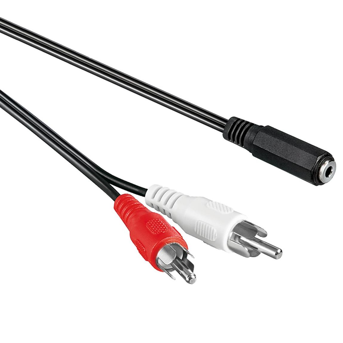 Audiokabel Adapter, 3,5 mm Buchse auf RCA Stecker 3,5 mm Buchse (3 polig, s - Goobay