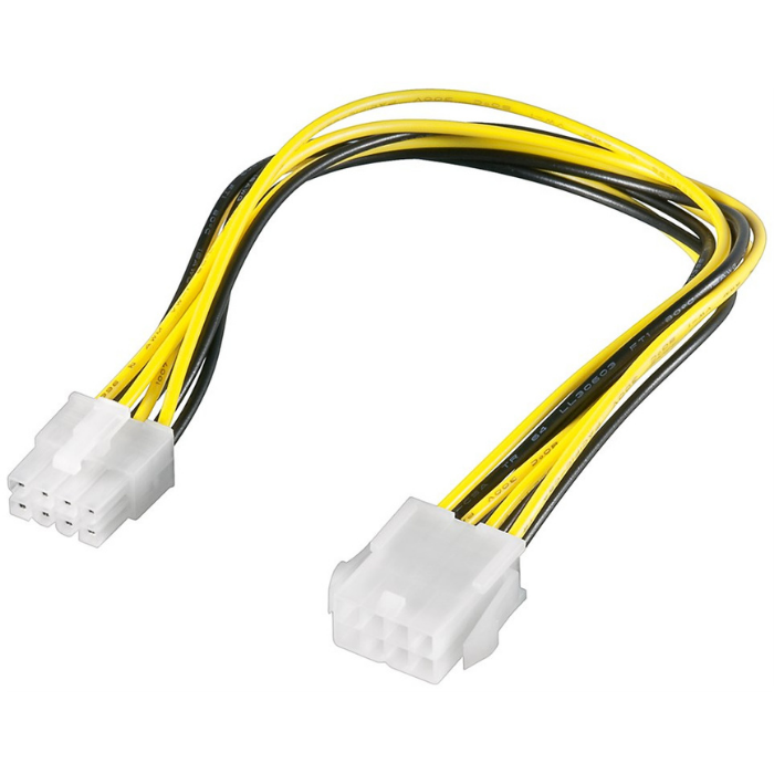 EPS PC Stromverlängerungskabel, 8 polig EPS Stecker > EPS Buchse - Goobay