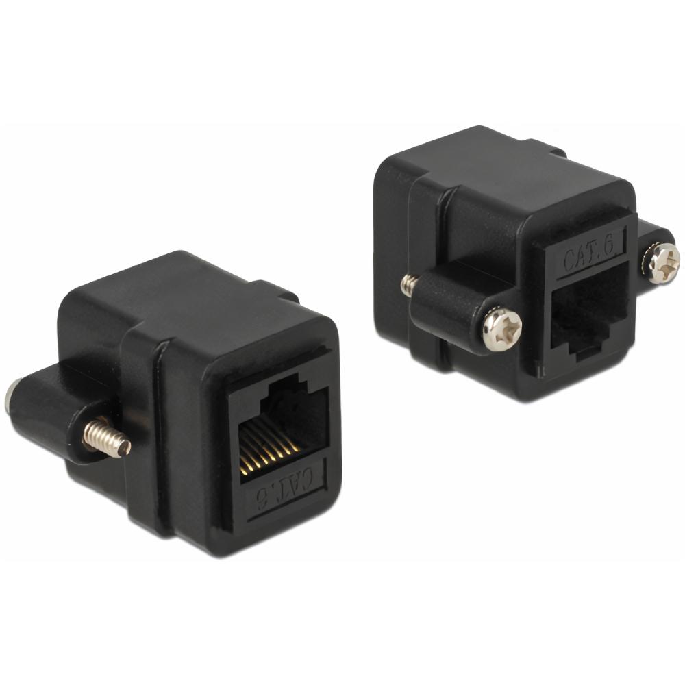 Delock-Adapter RJ45-Buchse > RJ45-Buchse zur Installation C