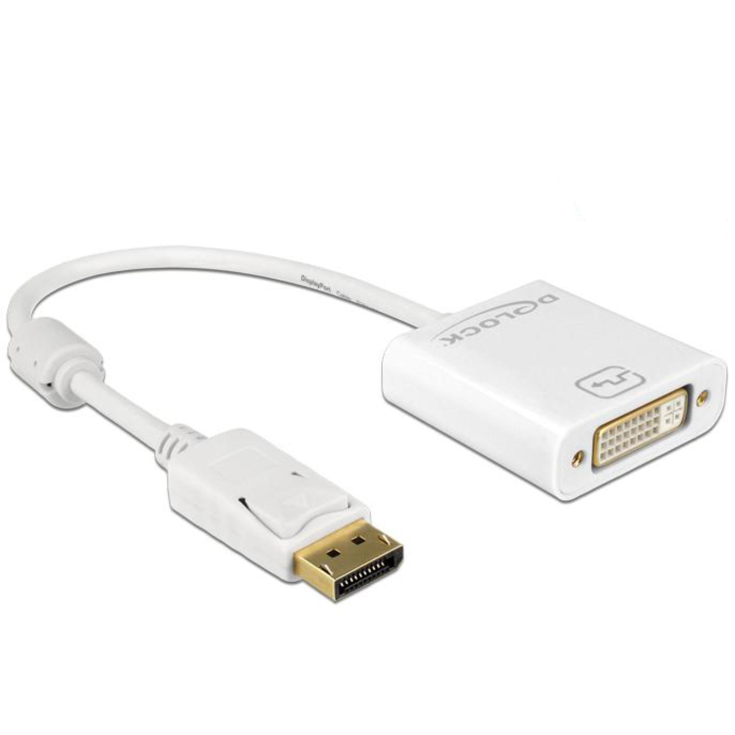 Delock DisplayPort 1.2 Stecker > DVI Buchse 4K Passiv weiß - Delock