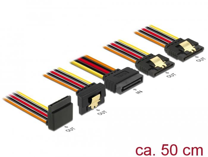 Delock Kabel SATA 15-Pin Stromanschluss mit Snap-In Funktion > SAT - Delock