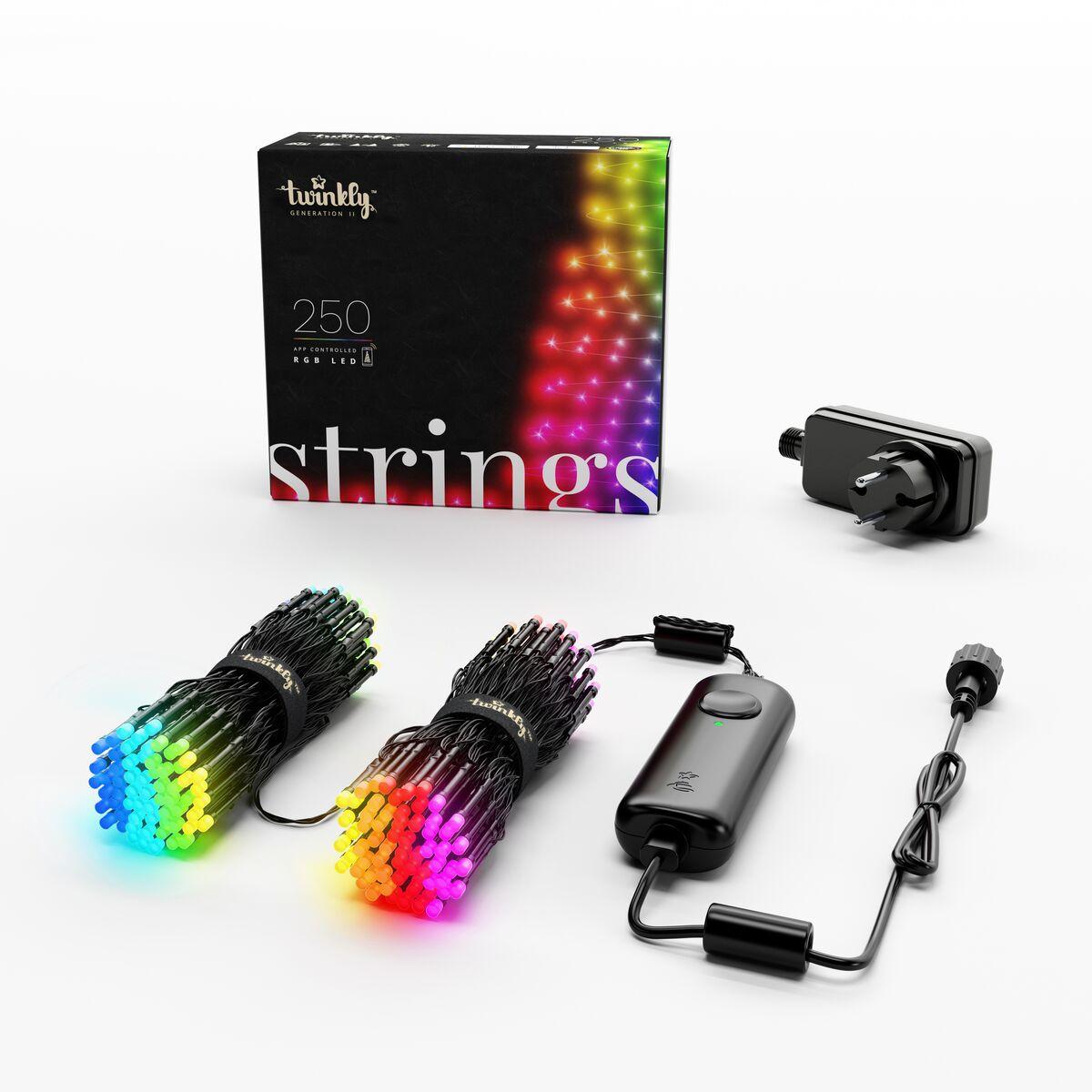Twinkly Weihnachtsbaumbeleuchtung - LED-Weihnachtsbeleuchtung für innen und außen - 250 Lichter - 20 Meter - RGB