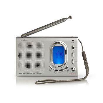 FM Radio 1,5W Weltempfänger Weckfunktion Grau