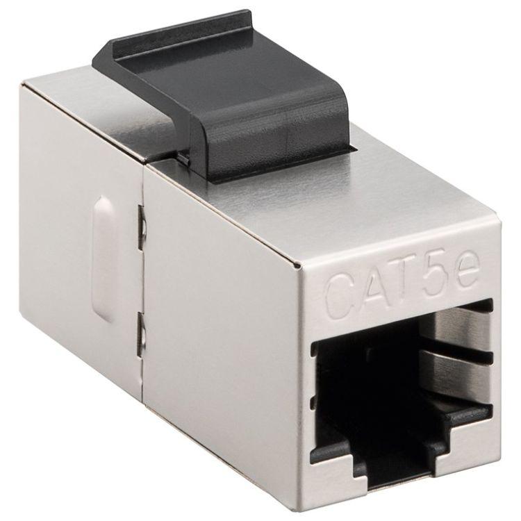 Keystone Modul Cat 5e, STP, schmale Bauform 15,95 mm Breite, 2 RJ45 Buchsen (8 - Goobay