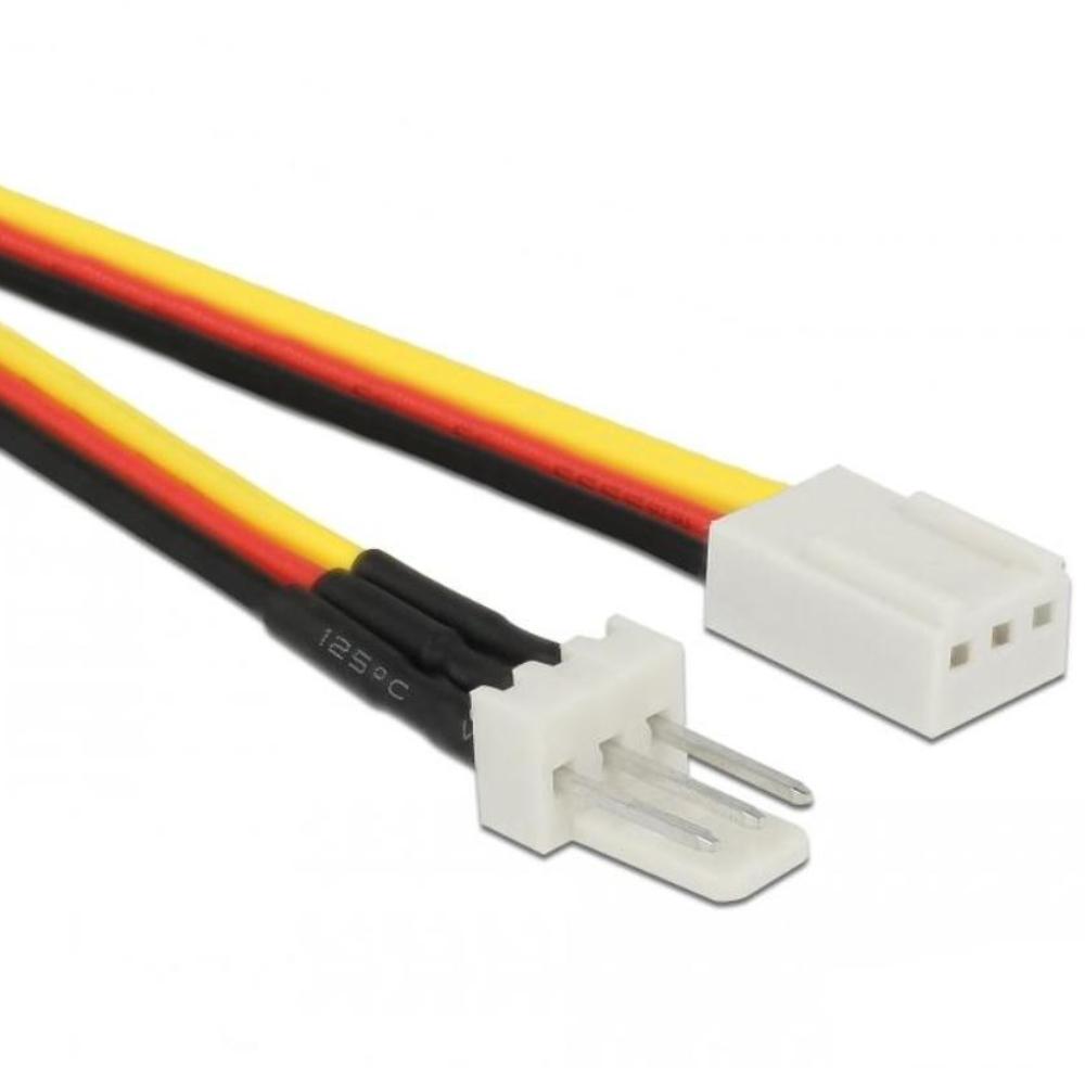 Delock Lüfter Stromkabel 3 Pin Stecker auf 3 Pin Buchse 30 cm