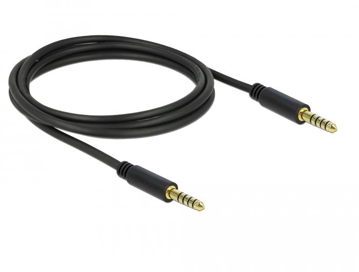Delock Klinkenkabel 4,4 mm 5-polig Stecker auf Stecker 2 m schwarz - Delock