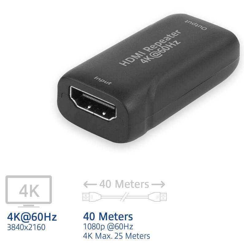 HDMI 2.0 Verstärker 40M, 3D/4K - Repeater
