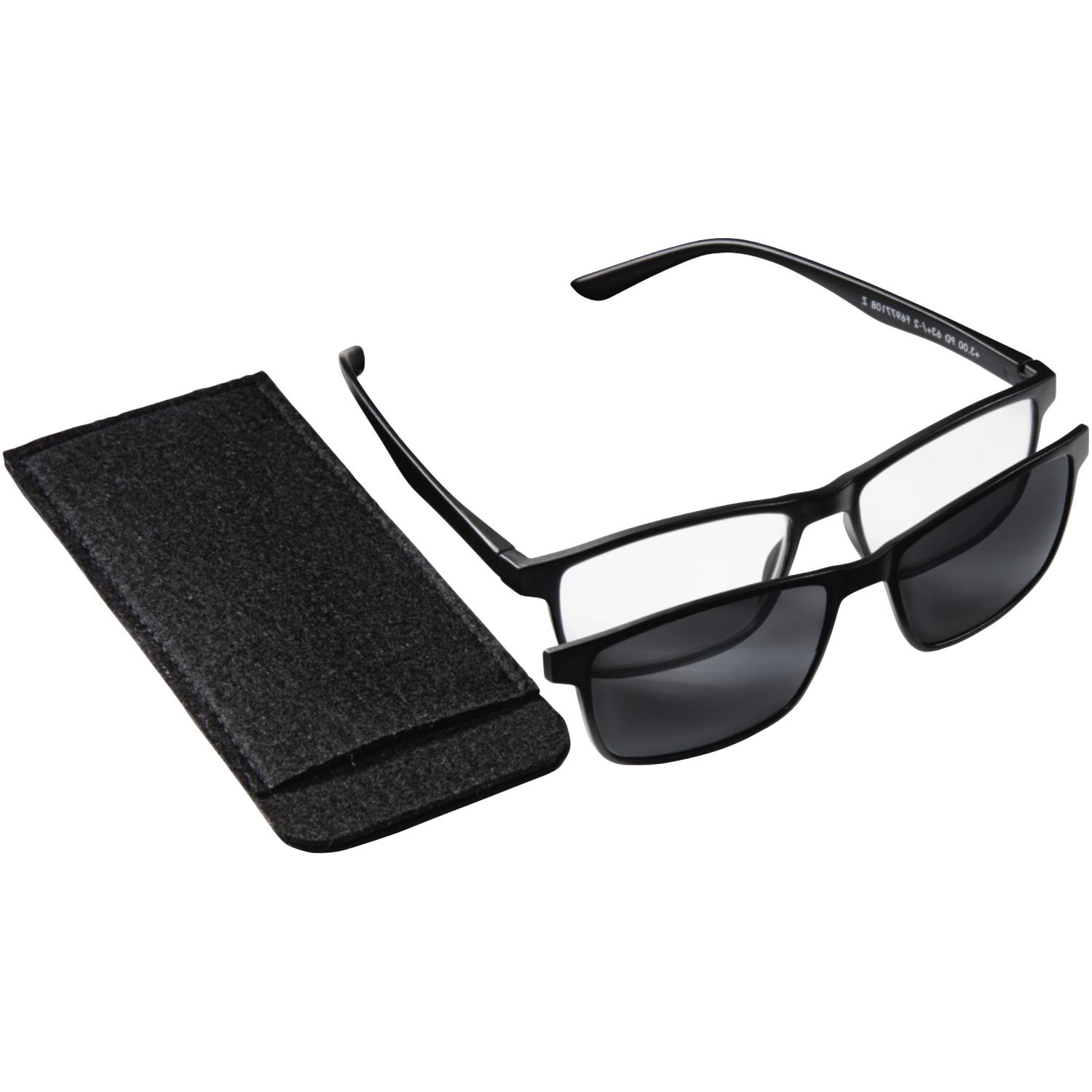 Leesbril, afneembare zonneklep, +2,5 dpt - Hama